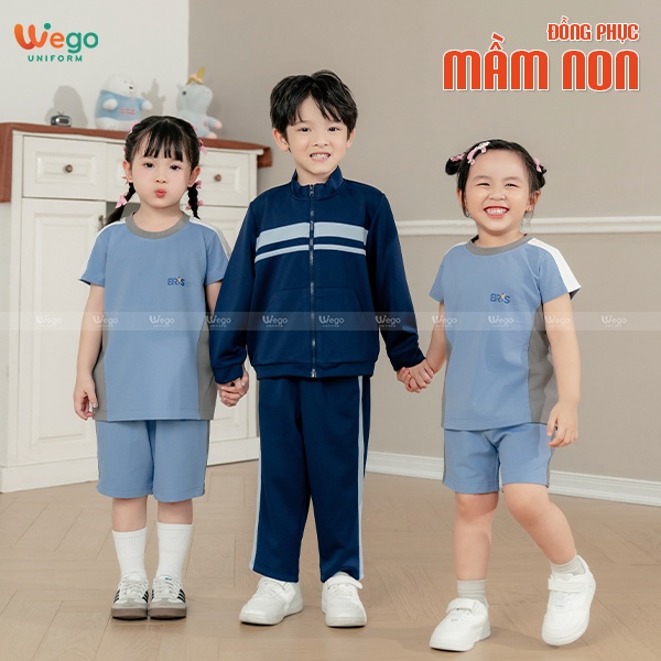 Quần thể thao đồng phục mầm non màu xanh đen