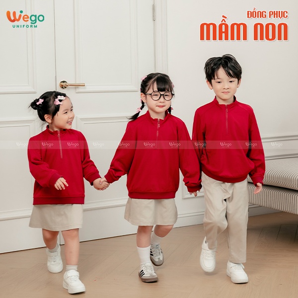 Quần âu đồng phục mầm non màu be sữa