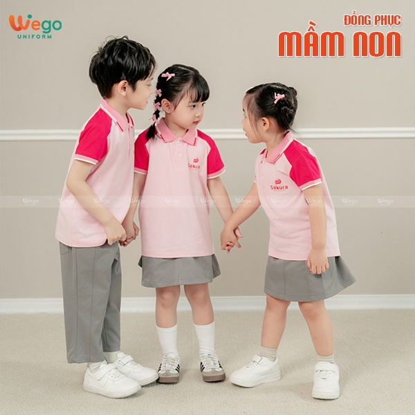 Quần âu đồng phục mầm non màu ghi