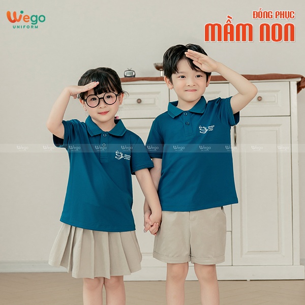 Quần sooc đồng phục mầm non màu be sữa