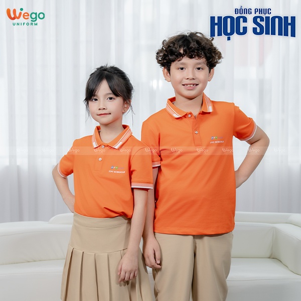 Áo thun phông Đồng phục học sinh màu cam