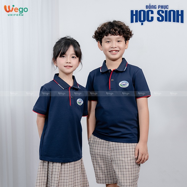 Áo thun phông Đồng phục học sinh màu xanh đen
